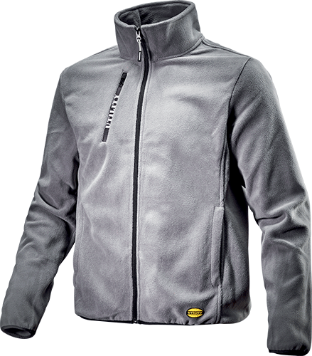 [VPSD118GL] VPSD118GL - pile SWEAT bi-garzato 100% poliestere apertura centrale zip GRIGIO t.L