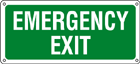 [YE16120WS] YE16120WS - Sign safety self-adhes. EMERGENCY EXIT