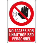 [YE1808X] YE1808X - Sign prohibition NO ACCESS FOR...