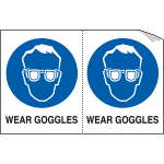 [YE95232A] YE95232A - Sheet n. 2 label WEAR GOGGLES