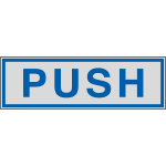 [YE96681] YE96681 - Label silver PUSH