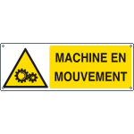 [YF1765K] YF1765K - Sign hazard MACHINE EN MOUVEMENT