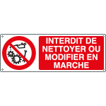 [YF1830K] YF1830K - Sign prohibition INTERDIT DE NETTOYER.