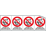 [YF95205B] YF95205B - Sheet n.4 label INTERDIT DE NETTOYER..