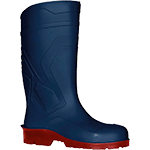 [ZC6425RB43] ZC6425RB43 - Stivale al ginocchio PVC BLU   puntale e lamina di sicurezza tg. 43