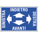 [2610] 2610 - Cartello avanti indietro destra sinistra