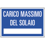 [3103] 3103 - Cartello informazione CARICO MASSIMO DEL SOLAIO
