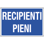 [3111] 3111 - Cartello informazione RECIPIENTI PIENI