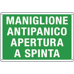 [3158] 3158 - Cartello informazione MANIGL.ANTIP.APERTURA SPINTA