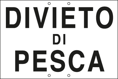 [3307] 3307 - Cartello DIVIETO DI PESCA