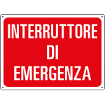 [4808] 4808 - Cartello INTERRUTTORE DI EMERGENZA