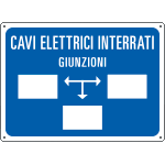 [4831] 4831 - Cartello informazione cavi  ELETTRICI INTERRATI GIUN.