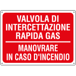 [4845] 4845 - Cartello informazione VALVOLA INTERC RAP.GAS