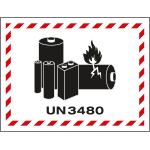 [8244] 8244 - Etichetta adesiva "UN3480"Pile al litio ionico