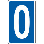 [8650] 8650 - Cartello numero o lettera 0 per contrassegnare