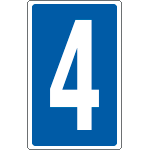 [8654] 8654 - Cartello numero 4 per contrassegnare