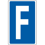 [8666] 8666 - Cartello lettera F per contrassegnare