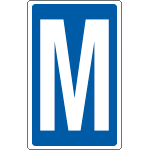 [8671] 8671 - Cartello lettera M per contrassegnare