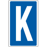 [8682] 8682 - Cartello lettera K per contrassegnare