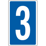 [8903] 8903 - Cartello numero 3 per contrassegnare