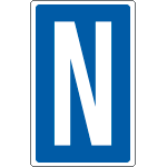 [8922] 8922 - Cartello lettera N per contrassegnare