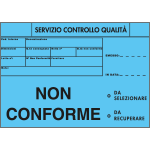 [9703] 9703 - Etichetta adesiva fondo blu NON CONFORME