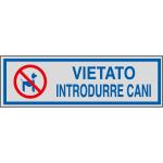 [96670] 96670 - Etichette argento vietato INTRODURRE CANI