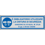 [96783] 96783 - Etichette argento obbligo UTILIZZARE LA CINTURA