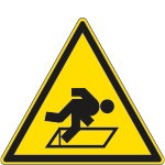 [1123W] 1123W - Cartello pericolo di caduta