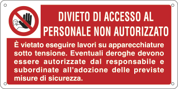 [12275K] 12275K - Cartello ausiliare divieto acc.pers.non autoriz.