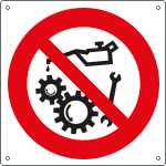 [1314KS] 1314KS - Etichetta adesiva divietopulire organi in moto