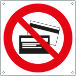 [1332W] 1332W - Cartello divieto entrare con tessere magn..