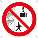 [1342X] 1342X - Cartello divieto passare sotto ponteggi