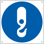 [1385K] 1385K - Cartello obbligo per punto aggancio