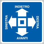 [15172Z] 15172Z - Cartello informazione avanti indietro destra sinistra