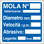 [15177Y] 15177Y - Cartello informazione MOLA N diametro velocita'