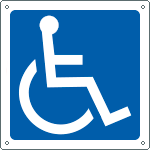 [15201WS] 15201WS - Etichetta adesiva informazione disabili