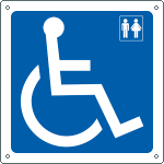 [15202W] 15202W - Cartello informazione toilette disabili