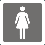 [15643K] 15643K - Cartello informazione toilette donne