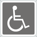 [15653K] 15653K - Cartello informazione disabile
