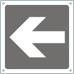 [15658K] 15658K - Cartello informazione freccia direzionale