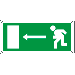 [16025Y] 16025Y - Cartello uscita sicurezza sinistra