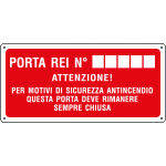 [16111WS] 16111WS - Etichetta adesiva antincendio porta rei n. attenzione