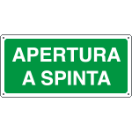 [16121X] 16121X - Cartello apertura a spinta
