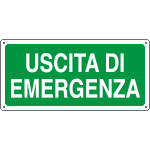 [16124W] 16124W - Cartello sicurezza uscita di emergenza