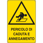 [17139X] 17139X - Cartello pericolo caduta e annegamento