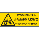 [1789KS] 1789KS - Etichetta adesiva attenzione macchina avv.automatico