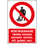 [1841Y] 1841Y - Cartello divieto non inquinare non versare