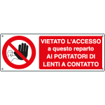 [1894K] 1894K - Cartello divieto accesso in reparto ai portatori