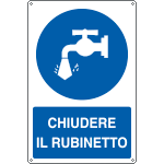 [1916X] 1916X - Cartello obbligo chiudere il rubinetto